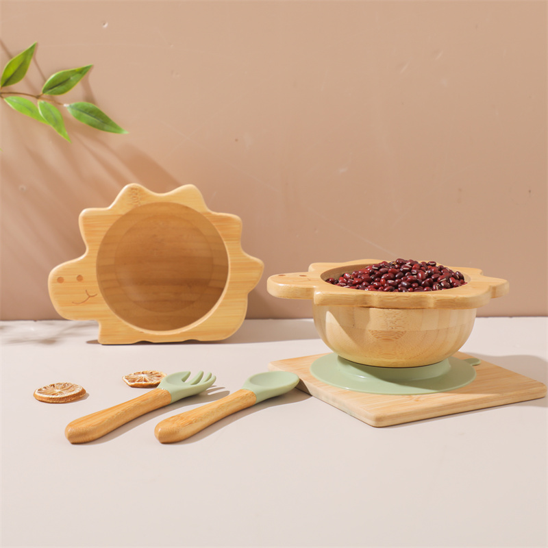 Baby Wooden Tableware Set Dino - Baby Food Chopper ulasan dan harga