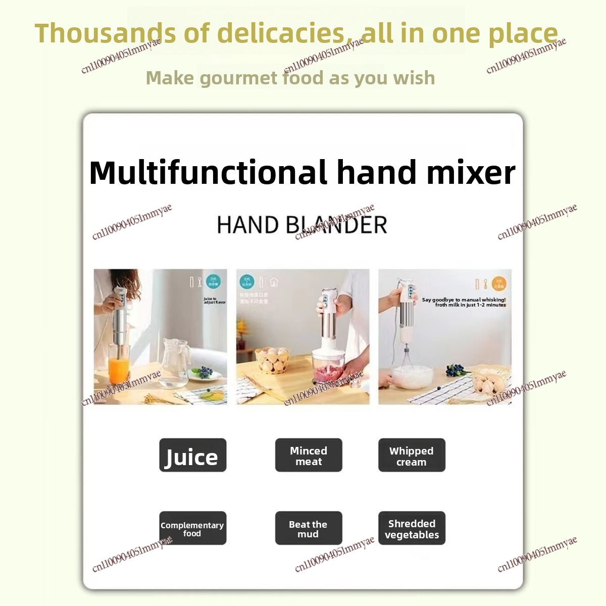 Handheld Cooking Stick Grinded - Baby Food With Meat ulasan dan harga