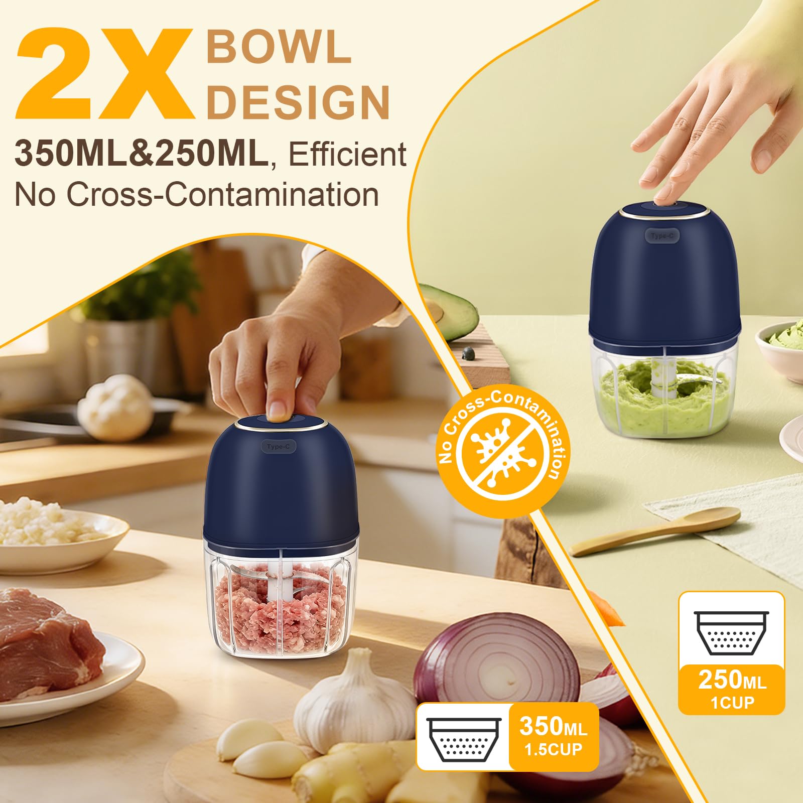 Electric Garlic Chopper, Cordl - Baby Food With Meat ulasan dan harga