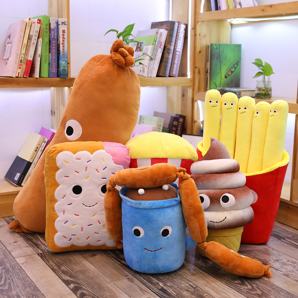 plush hamburger Pizza Toy ice  - Baby Food Doll ulasan dan harga