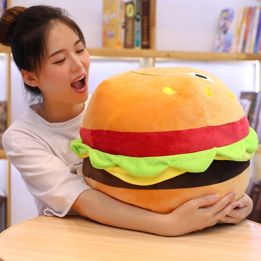 plush hamburger Pizza Toy ice  - Baby Food Doll ulasan dan harga