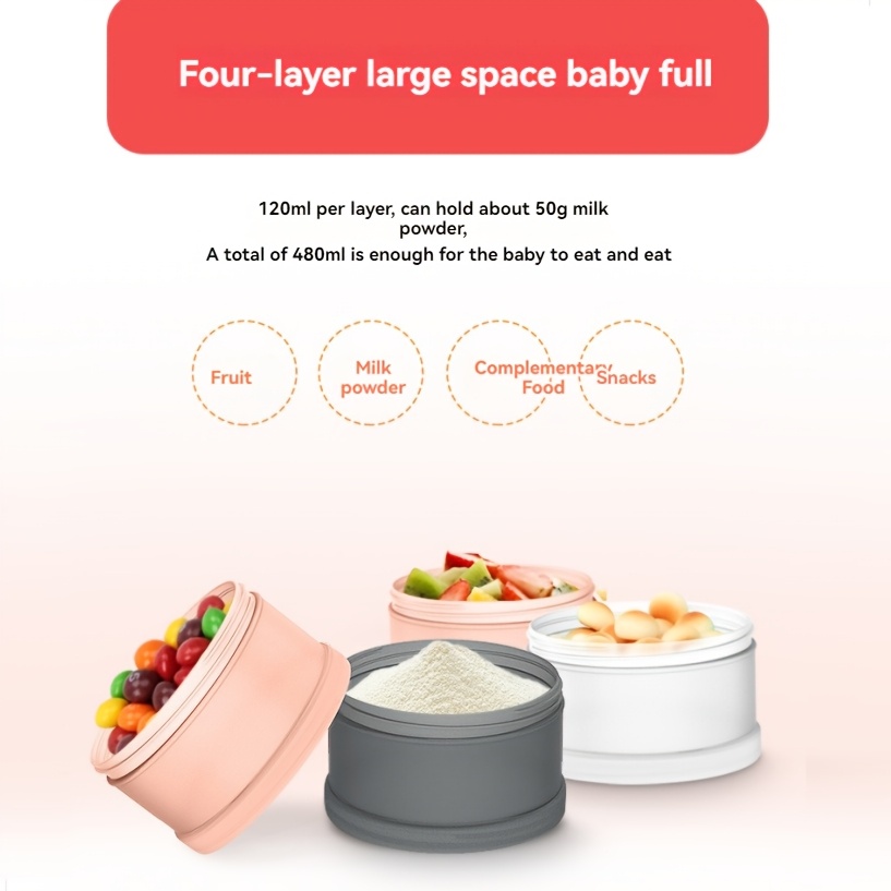 1pc Portable Four-Layer Milk P - Baby Food Nestle ulasan dan harga