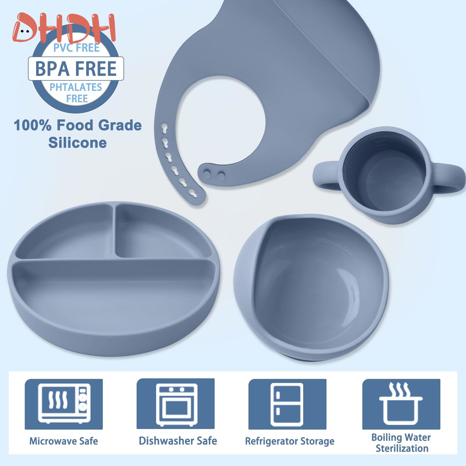 Silicone Baby Feeding Set Tabl - Baby Food Chopper ulasan dan harga
