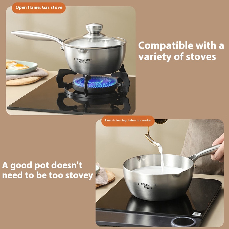 316 stainless steel pot thicke - Baby Food Home ulasan dan harga