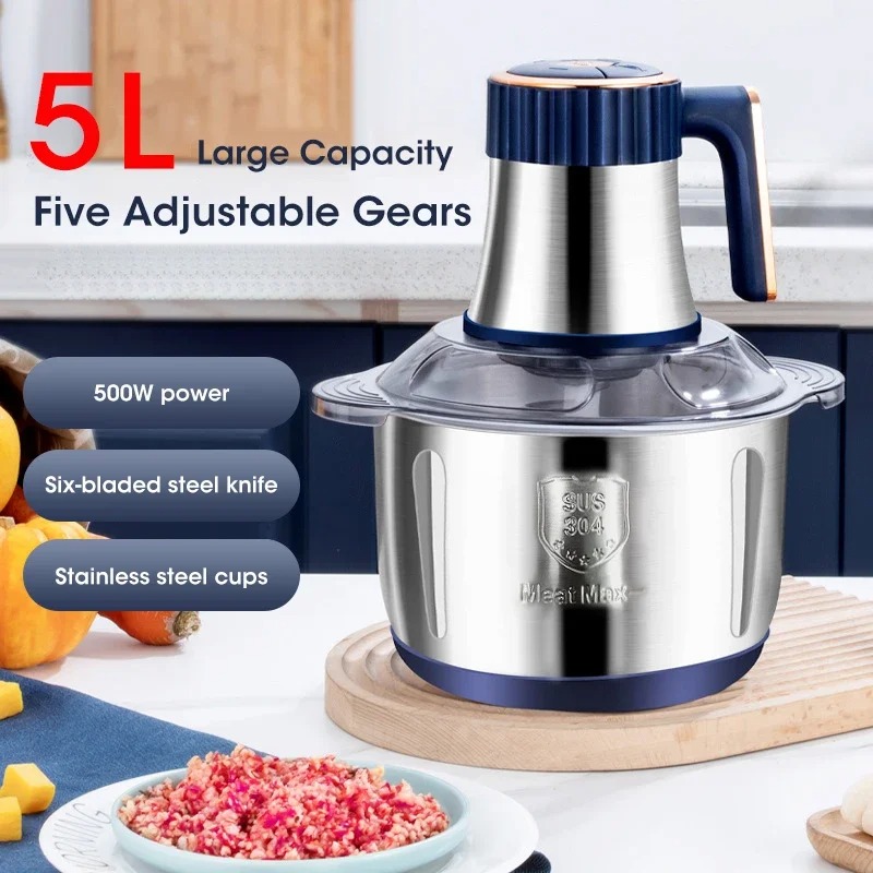 5L Electric Meat Grinder Large - Baby Food Home ulasan dan harga